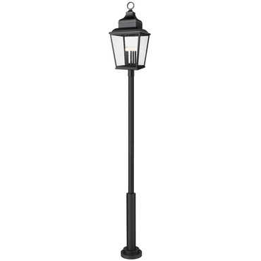 Raphael Outdoor Post Light with Cylinder Base