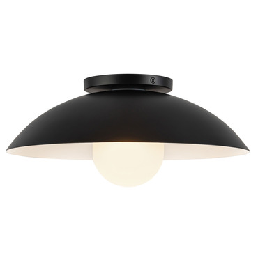 Umbra Semi Flush Opal Globe Ceiling Light