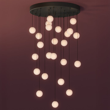 Loci Rain Round Multi-Light Chandelier