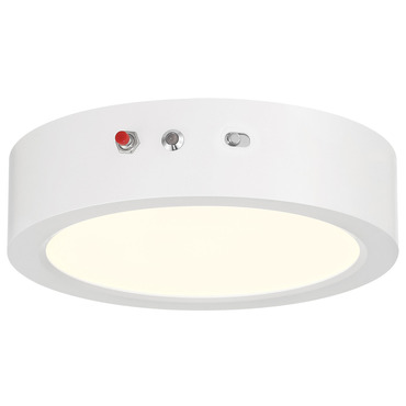 Slim Color-Select Battery Backup Ceiling Flush Light