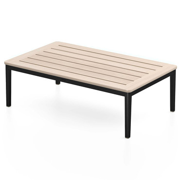 Navy Lounge Rectangle Outdoor Coffee Table | Emeco at Lightology Navy Lounge Rectangle Outdoor Coffee Table