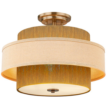 Textile Narberth Semi Flush Ceiling Light | Justice Design at Lightology Textile Narberth Semi Flush Ceiling Light