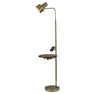 Rowe Floor Lamp w/ Phone Charger / USB Ports | Adesso Corp. at Lightology Rowe Floor Lamp w/ Phone Charger / USB Ports