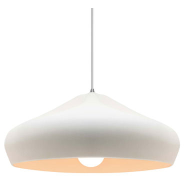 Radiance Crease Large White Cord Pendant | Justice Design at Lightology Radiance Crease Large White Cord Pendant