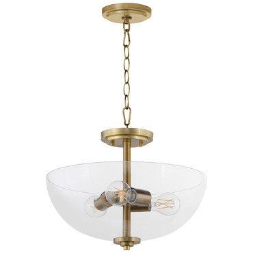 Adams Dual Mount Semi Flush Ceiling Light / Pendant | Quorum at Lightology Adams Dual Mount Semi Flush Ceiling Light / Pendant