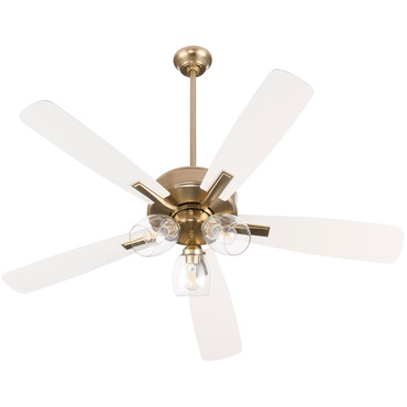 Ovation 3-Light Ceiling Light w/Pull Chain | Quorum at Lightology Ovation 3-Light Ceiling Light w/Pull Chain