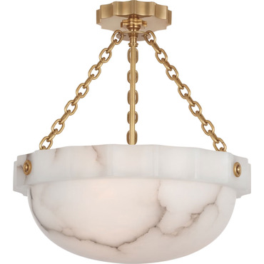 Fluted Band Semi Flush Ceiling Light