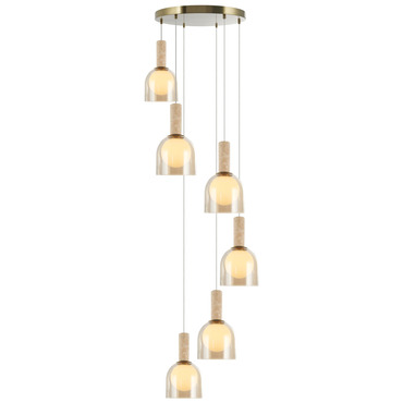 Juna Round Multi-Light Pendant | Artcraft at Lightology Juna Round Multi-Light Pendant