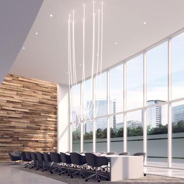 Trapeze Wave TruColor RGBTW Oval Chandelier
