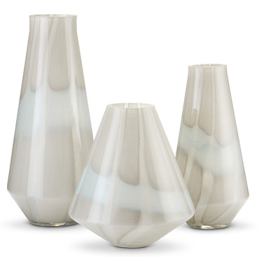 Floating Cloud Vase Set of 3 | Currey & Company at Lightology Floating Cloud Vase Set of 3