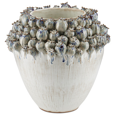 Poppy Pod Crown Vase | Currey & Company at Lightology Poppy Pod Crown Vase
