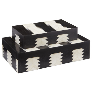 Arrow Box Set of 2 | Currey & Company at Lightology Arrow Box Set of 2
