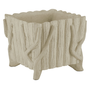 Faux Bois Square Planter