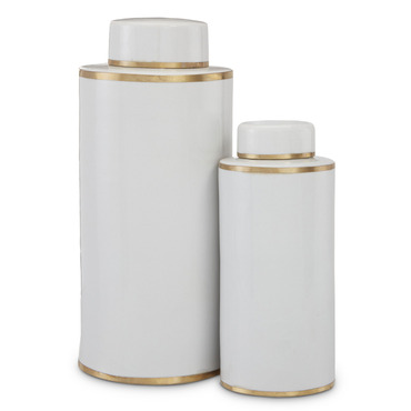 Ivory Tea Canister Set of 2