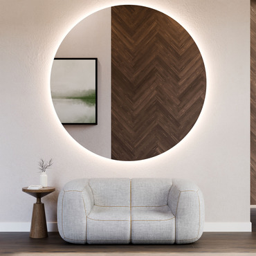 Luna Lighted Living Space Mirror | Electric Mirror at Lightology Luna Lighted Living Space Mirror