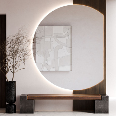 Solis Lighted Living Space Mirror | Electric Mirror at Lightology Solis Lighted Living Space Mirror