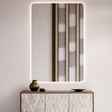 Essence Lighted Living Space Mirror | Electric Mirror at Lightology Essence Lighted Living Space Mirror