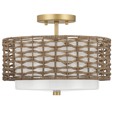 Laila Semi Flush Ceiling Light | Hunter Fan at Lightology Laila Semi Flush Ceiling Light