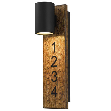 Woodone Color-Select Outdoor Address Wall Light | Alteck Lighting at Lightology Woodone Color-Select Outdoor Address Wall Light