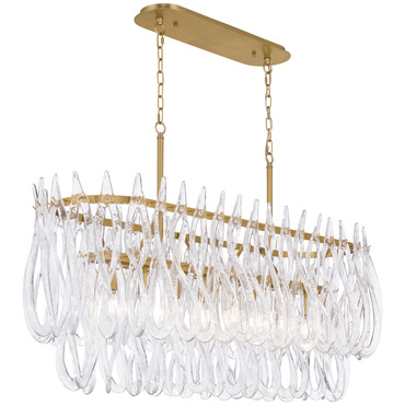 Glassara Linear Chandelier | Metropolitan Lighting at Lightology Glassara Linear Chandelier