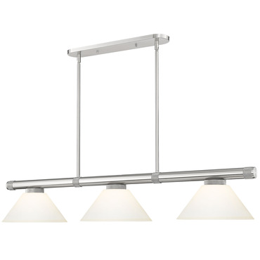 Vanguard Linear Glass Cone Pendant | Z-Lite at Lightology Vanguard Linear Glass Cone Pendant