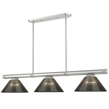 Vanguard Linear Pendant with Acrylic Ribbed Cone Shade | Z-Lite at Lightology Vanguard Linear Pendant with Acrylic Ribbed Cone Shade