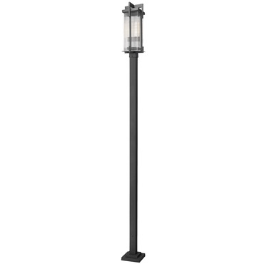 Fortis Outdoor Post Light with Square Post/Stepped Base | Z-Lite at Lightology Fortis Outdoor Post Light with Square Post/Stepped Base
