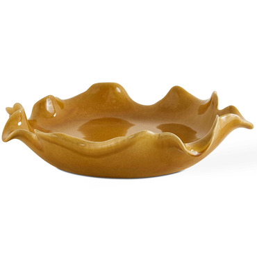 Golden Crest Ruffle Indoor/Outdoor Bowl | Uttermost at Lightology Golden Crest Ruffle Indoor/Outdoor Bowl