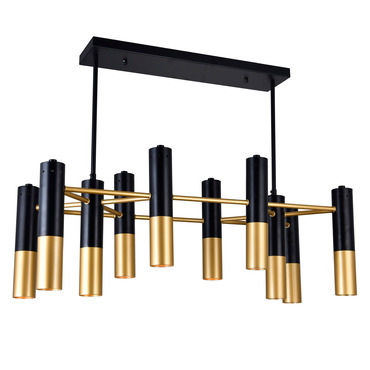 Anem Linear Chandelier | CWI Lighting at Lightology Anem Linear Chandelier