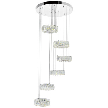Madeline 6-Ring Chandelier | CWI Lighting at Lightology Madeline 6-Ring Chandelier