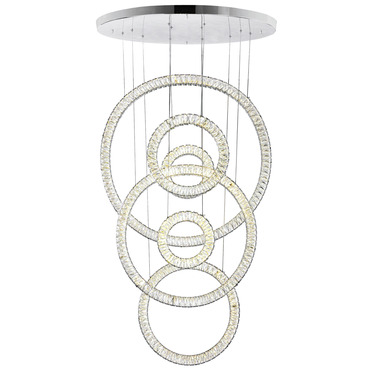 Celina 6-Ring Chandelier | CWI Lighting at Lightology Celina 6-Ring Chandelier