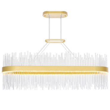 Genevieve Linear Chandelier | CWI Lighting at Lightology Genevieve Linear Chandelier
