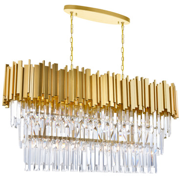 Deco Linear Chandelier | CWI Lighting at Lightology Deco Linear Chandelier