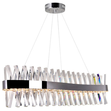 Glace Linear Chandelier | CWI Lighting at Lightology Glace Linear Chandelier