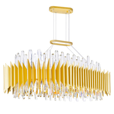 Cityscape Linear Chandelier | CWI Lighting at Lightology Cityscape Linear Chandelier