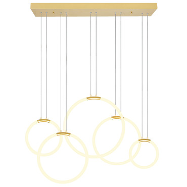 Hoops 5-Ring Chandelier