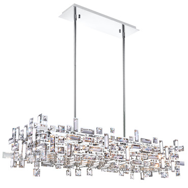 Arley Linear Chandelier | CWI Lighting at Lightology Arley Linear Chandelier