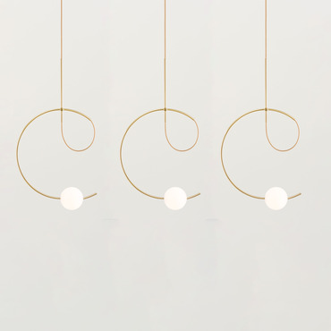 Loop Linear Multi Light Pendant | Estiluz at Lightology Loop Linear Multi Light Pendant