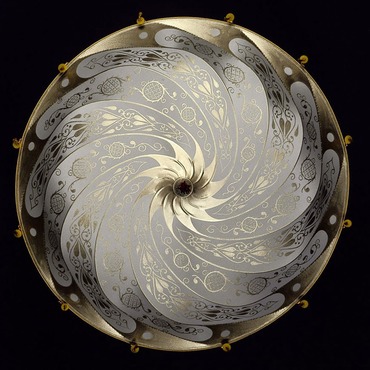 Scudo Saraceno Silk Ceiling Light | Venetian Designs at Lightology Scudo Saraceno Silk Ceiling Light