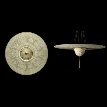 Samarkanda Silk Disk Pendant | Venetian Designs at Lightology Samarkanda Silk Disk Pendant