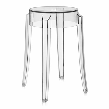 Charles Ghost Bar Stool - 2 Pack | Kartell at Lightology Charles Ghost Bar Stool - 2 Pack