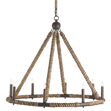 Bowline Chandelier | Currey and Company at Lightology Bowline Chandelier