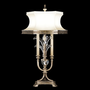 Beveled Arcs Candlestick Table Lamp