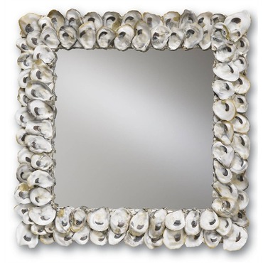 Oyster Shell Wall Mirror | Currey and Company at Lightology Oyster Shell Wall Mirror