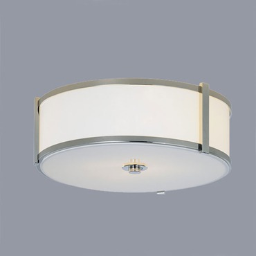 Hatbox Round Ceiling Flush Mount | ILEX at Lightology Hatbox Round Ceiling Flush Mount