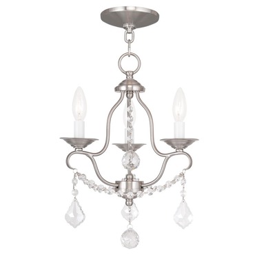 Chesterfield 3 Light Mini Chandelier | Livex Lighting at Lightology Chesterfield 3 Light Mini Chandelier