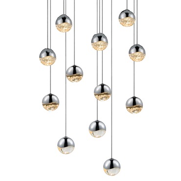 Grapes 12 Light Round Multi-Light Pendant | SONNEMAN - A Way of Light at Lightology Grapes 12 Light Round Multi-Light Pendant