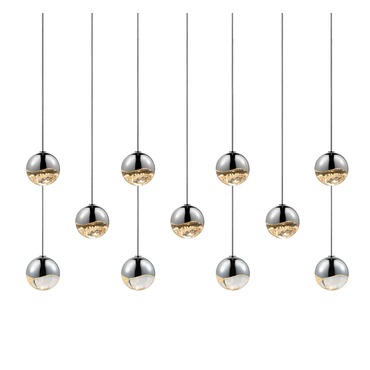 Grapes 11 Light Linear Multi-Light Pendant | SONNEMAN - A Way of Light at Lightology Grapes 11 Light Linear Multi-Light Pendant