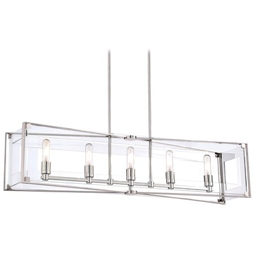 Crystal-Clear Linear Pendant | George Kovacs at Lightology Crystal-Clear Linear Pendant
