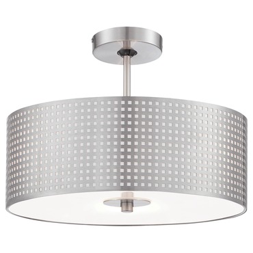 Grid Semi Flush Mount | George Kovacs at Lightology Grid Semi Flush Mount